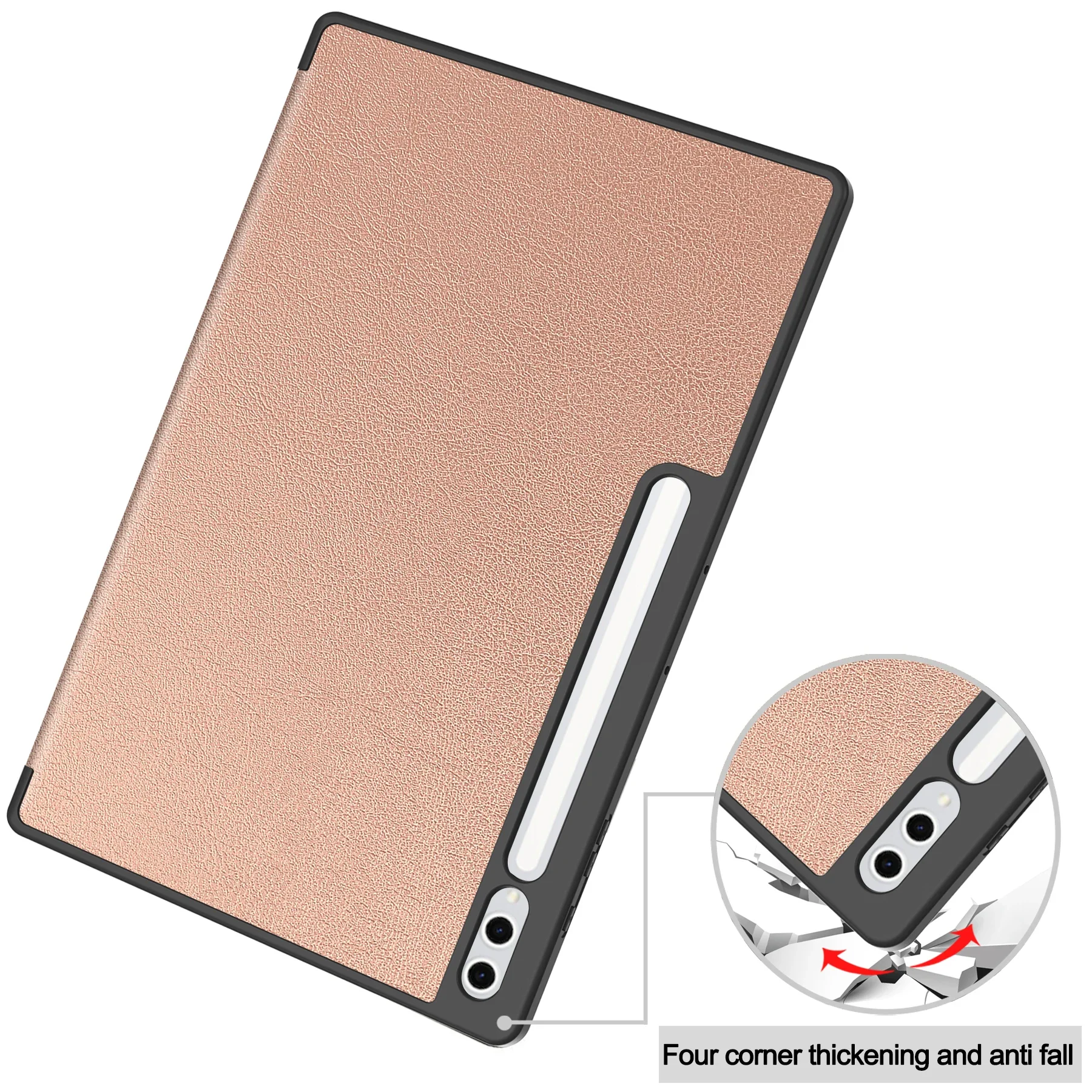 Per Samsung Tab S10 Ultra Funda Custodia con supporto tri-fold da 14,6 pollici Custodia portapenne intelligente per Samsung Galaxy TPU Guscio posteriore