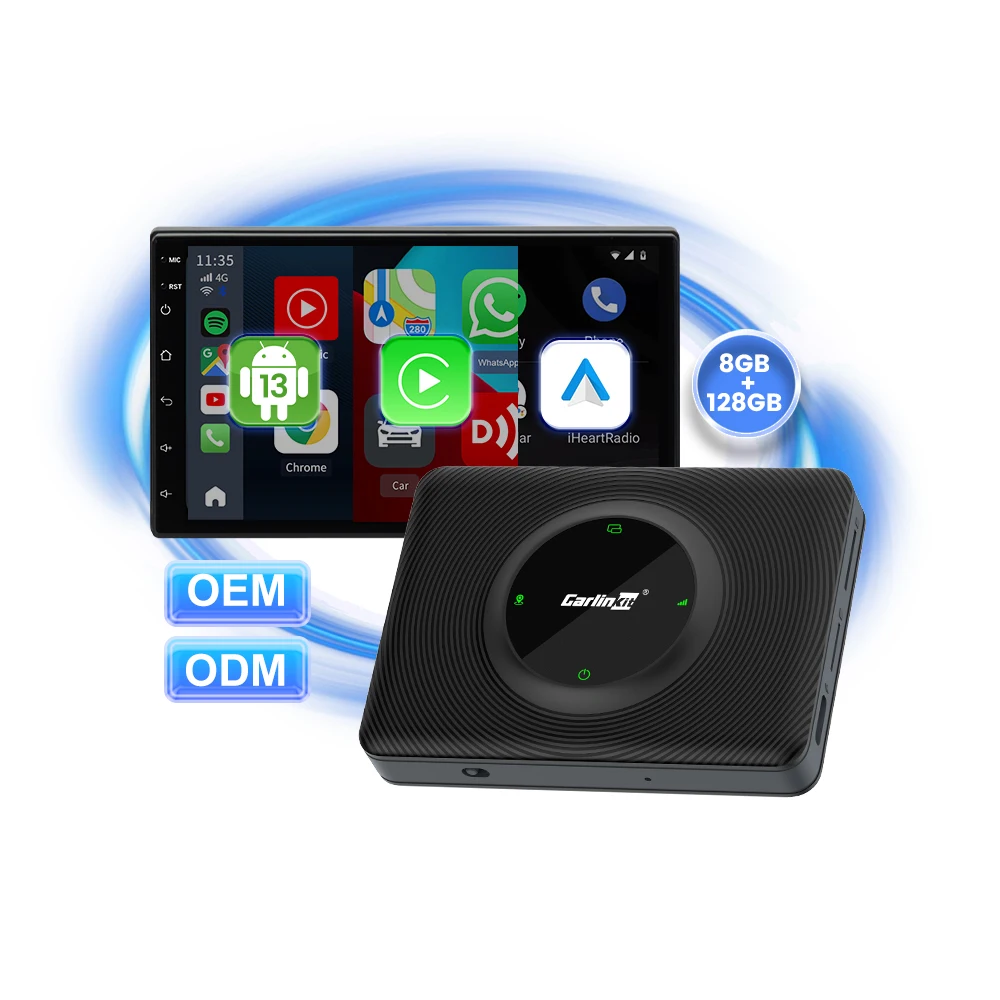 

Carlinkit Ai Box Carplay 8G + 128 ГБ Портативная система Carplay Android 13 Автомобильная Android Box Беспроводная Android Auto Carplay Ai Box