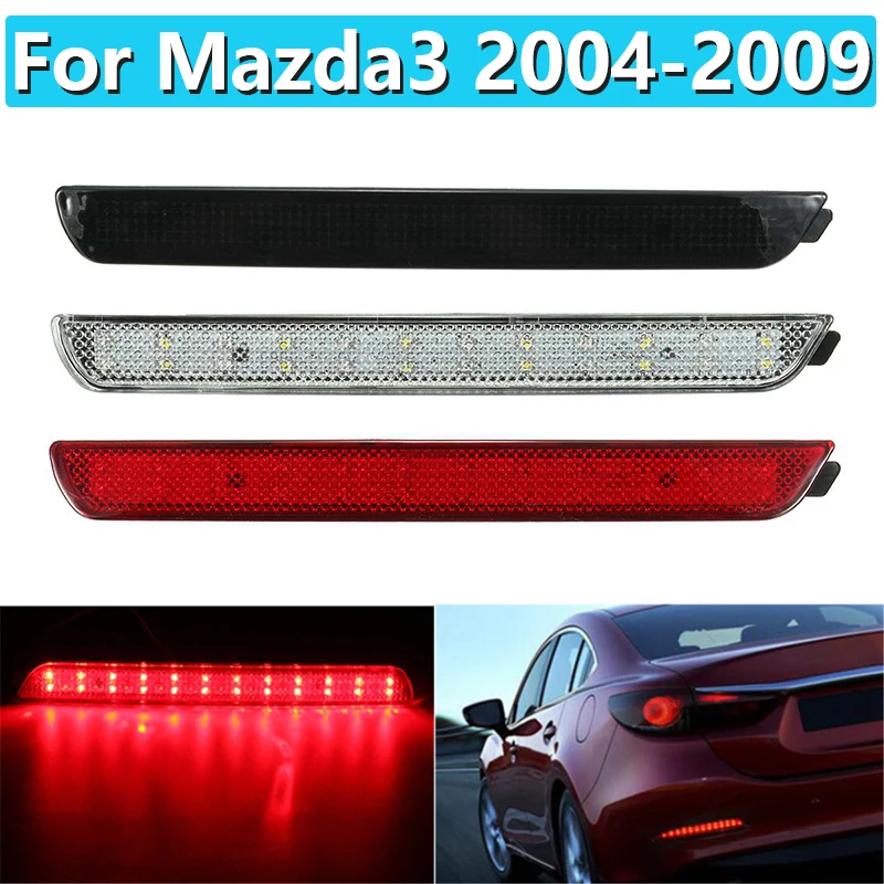 

1 Pair Car Fog Lamp 2x 24 LED Rear Bumper Reflectors Tail Brake Stop Running Turning Light For Mazda 3 2004-2009 BN8R-51-5L0B