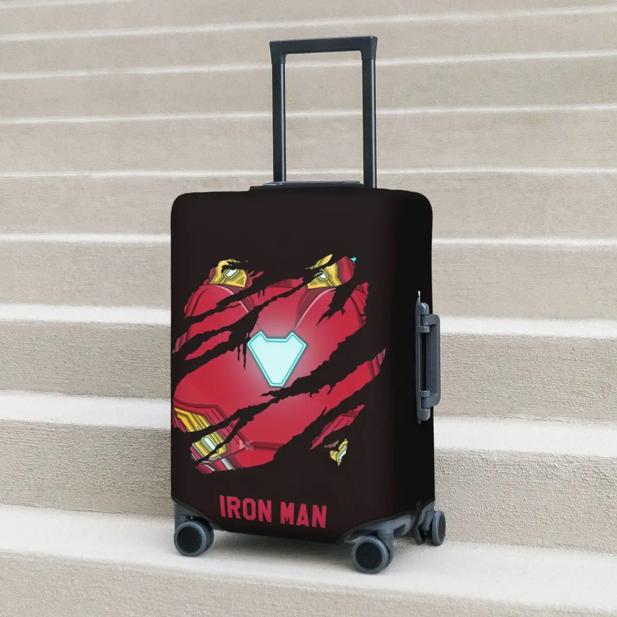 

Iron Man Suitcase Cover Anime Manga Fun Travel Protector Luggage Case Holiday