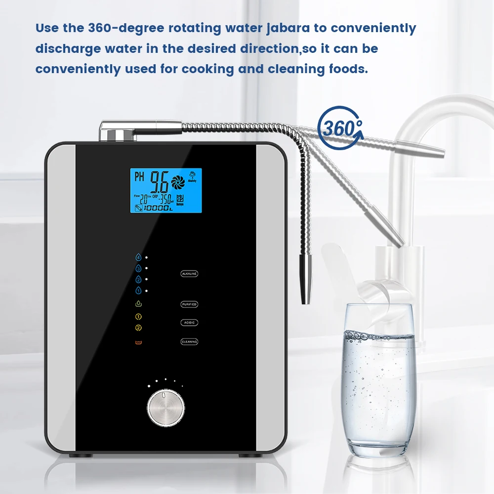 CAWOLO Alkaline Water Ionizer Machine PH Water Device Alkaline Water Dispenser 11 Plates Platinum Coating Alkaline Water Ioniser