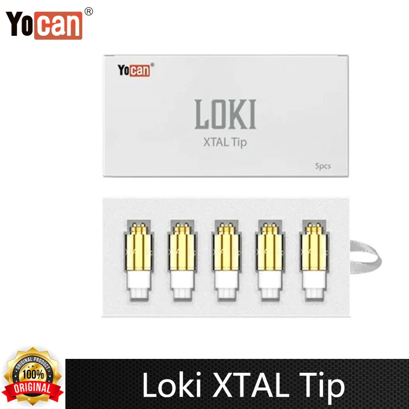 Original Yocan Loki / Falcon Mini Vaporizer Replaceable XTAL Tip Coil Five Air Holes Ceramic and Quartz Heating Element Vape