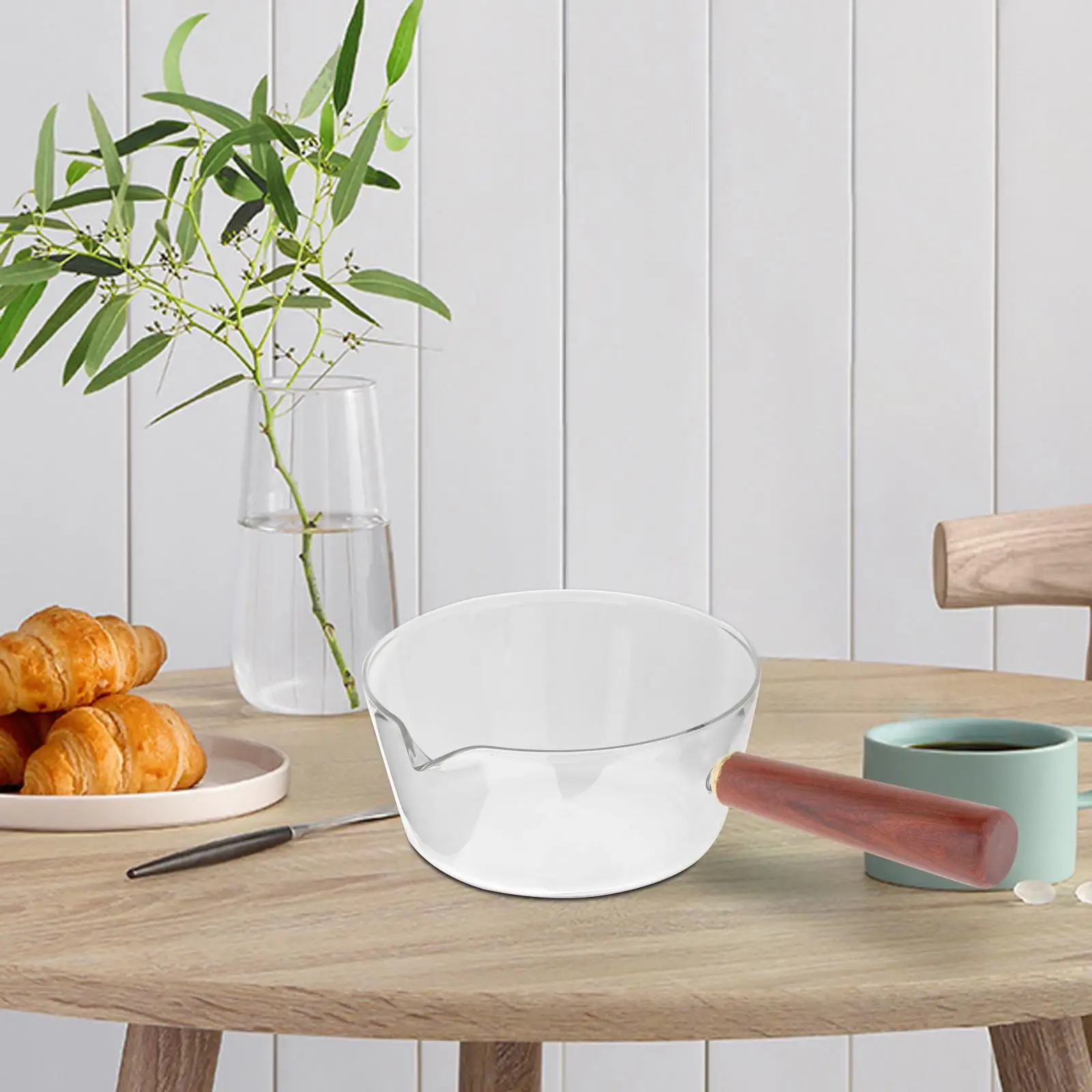 

Multifunctional Glass Skillet, Non- Pot, Pot, Milk Skillet, Utensils , 400ml
