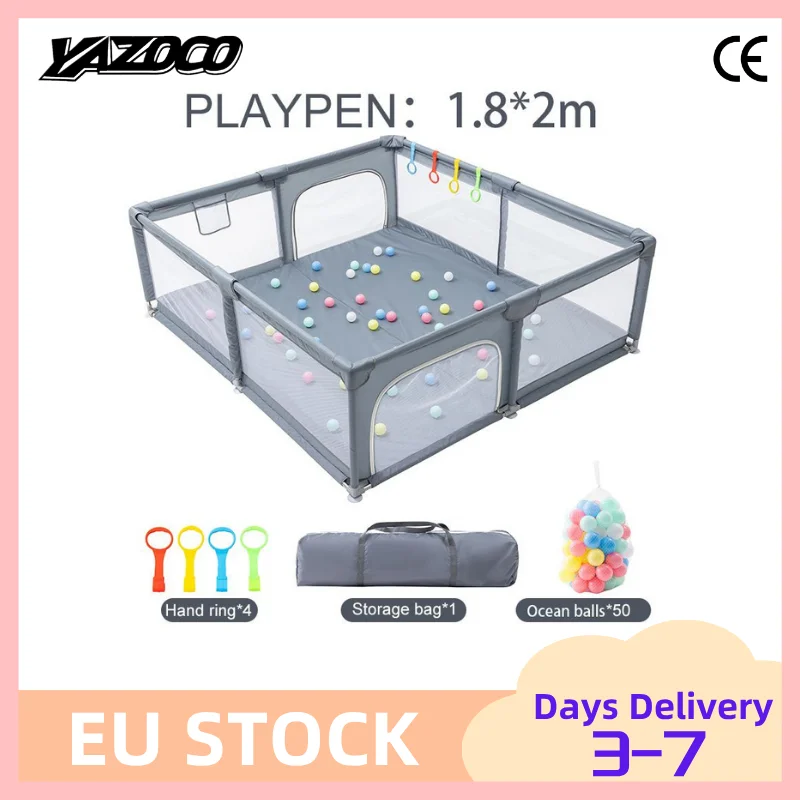 Recinto da gioco grande 2026 per bambini da 0 a 5 anni, area giochi sicura per interni ed esterni con imbottitura morbida e piscina di palline, centro attività per bambini piccoli
