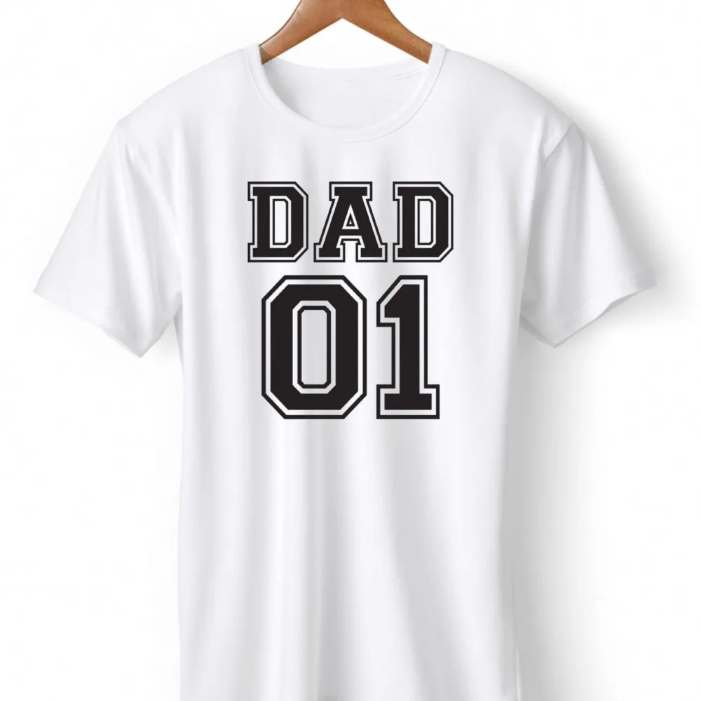 

Family Matching T-shirts Dad 01 Mom 01 Baby 01 Christmas Gift Shirts Premium Cotton Comfy Tees&Tops Custom