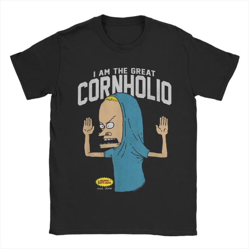 Men's T-shirt Beavis and Butt-Head I am the Great Cornholio Unique 100% Cotton T-shirt Couple Spring/Summer Streetwear Shirt
