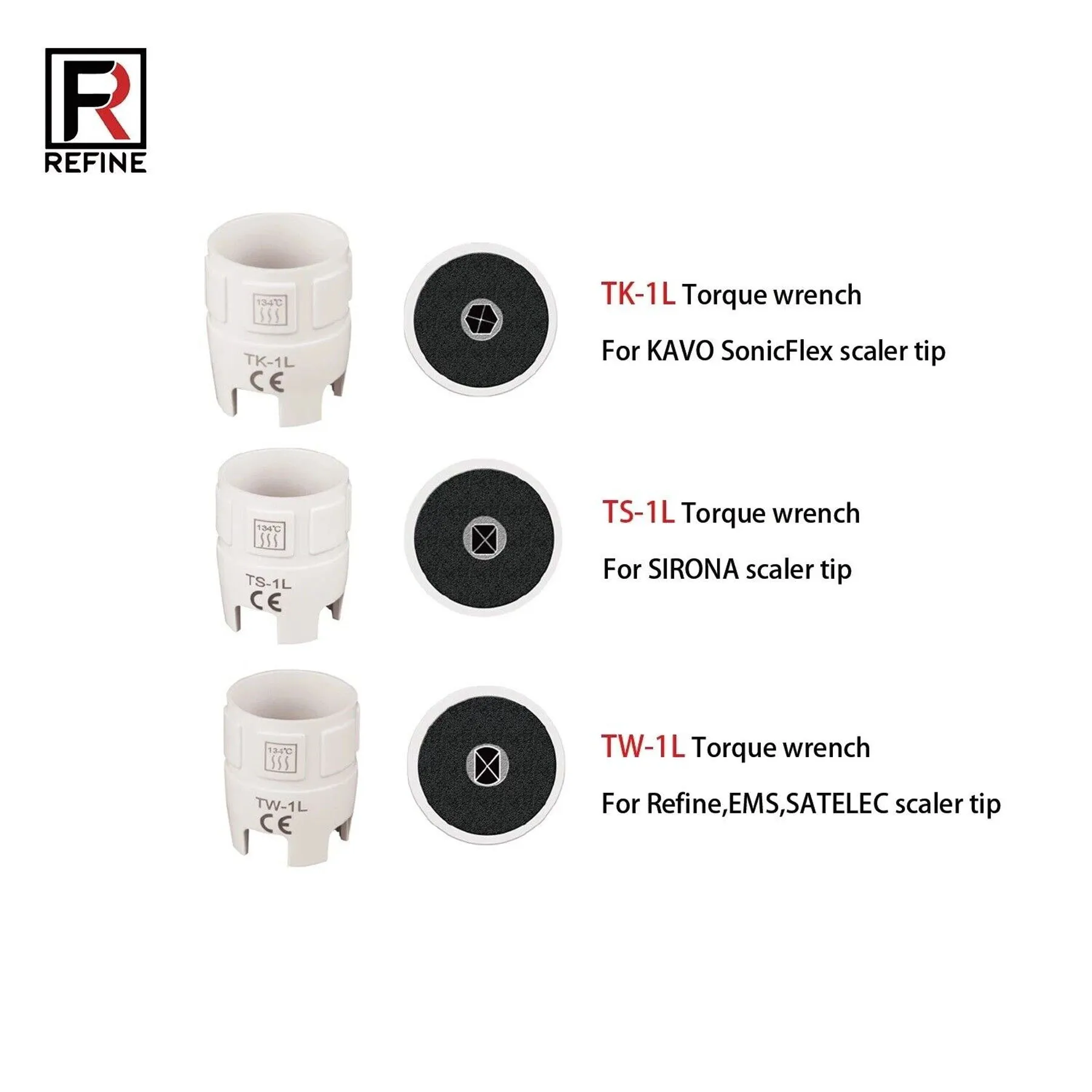 

Dental Ultrasonic Scaler Tip Torque Wrench Fit SATELEC EMS KAVO SonicFLEX SIRONA TW-1L TK-1L TS-1L Autoclavable