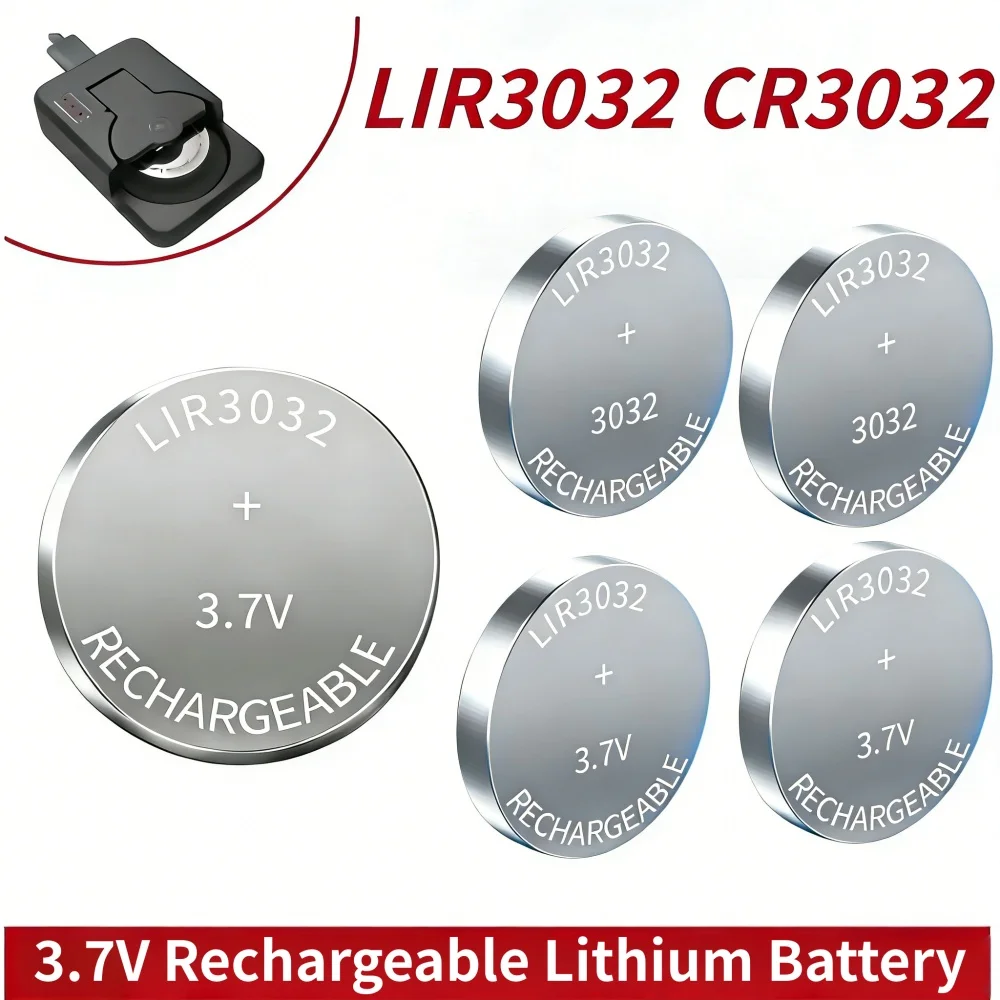 1-10PCS LIR3032 Replace CR3032 3.6V Rechargeable Lithium Battery Button Cell for Watches Toys