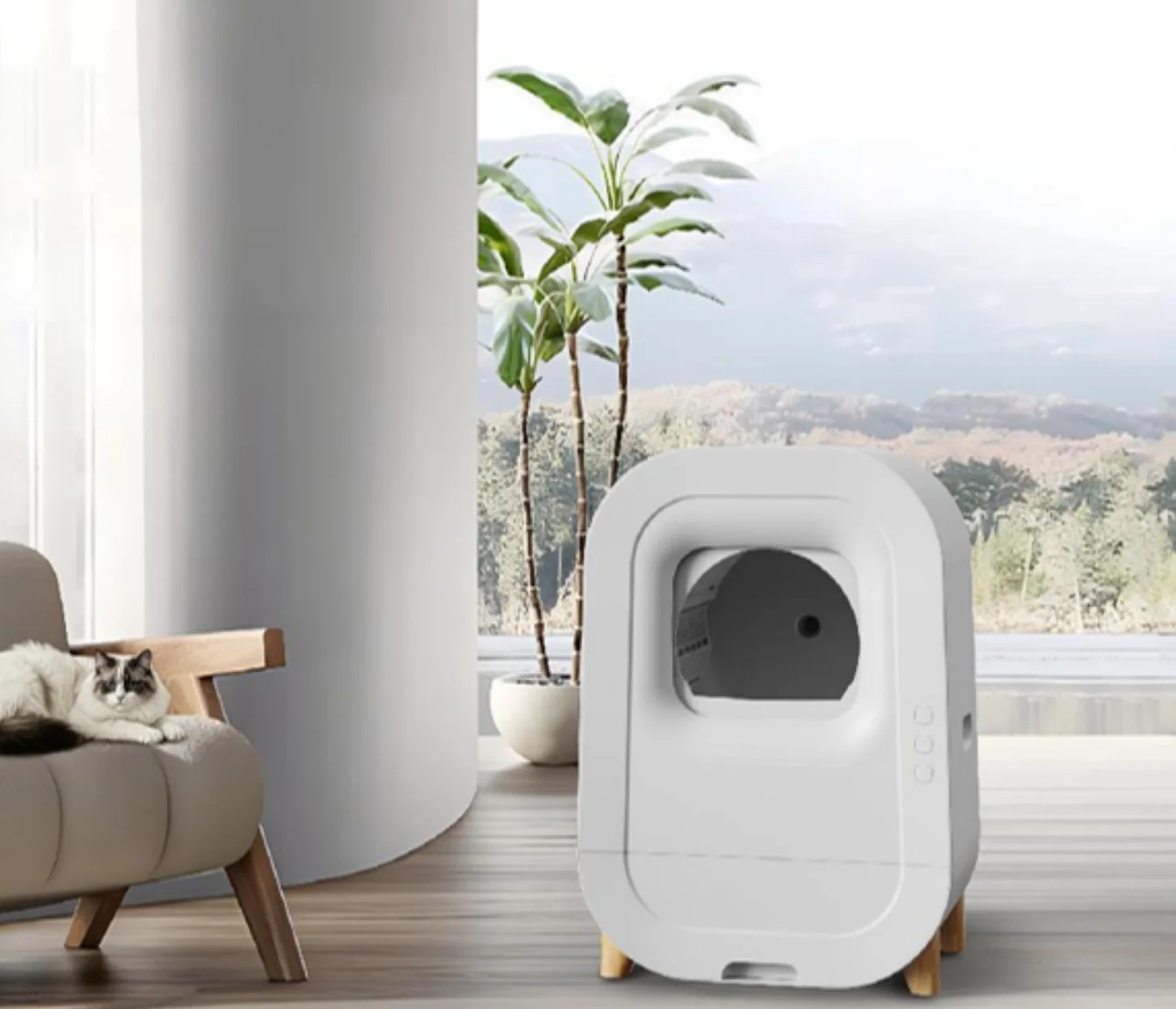 

STLF High Quality Smart Cat LitterS Box with Automatic Odor Control Easy Cleaning and Big Capacity for Cats