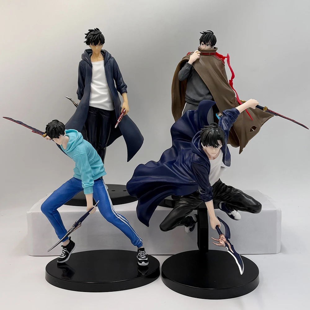 DEXSHUN Sung Jin Woo Figurine Anime Modèle Sung Jin Woo Statue en PVC Figurine Manga Collection Décoration Cadeau 10 cm