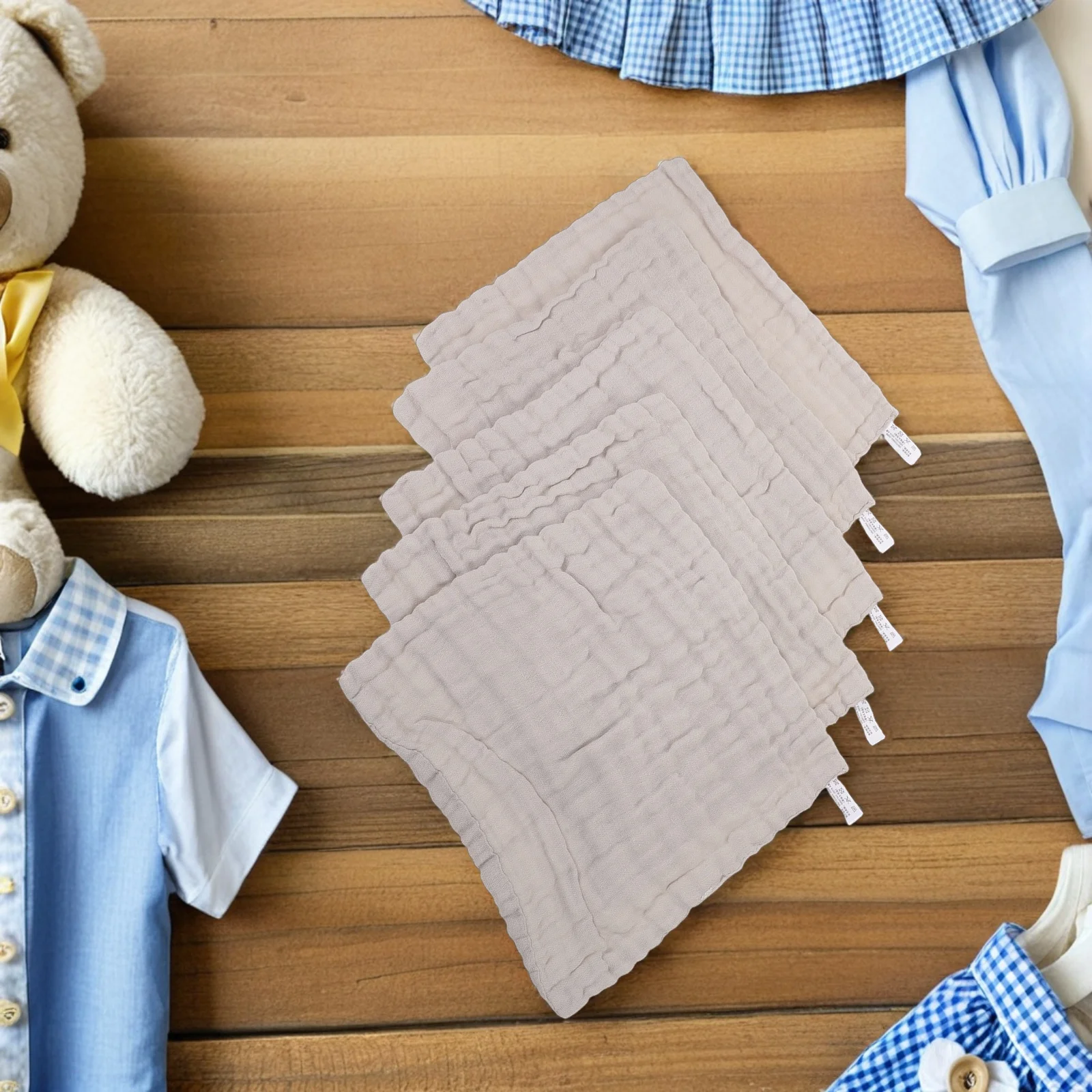 8 Stuks Baby Mousseline Spuugdoekjes Ultra Zachte 6-Layer Katoen Absorberende Voeden Bandana Slabbetjes Pasgeboren Tandjes Baby Gezicht handdoeken Bad