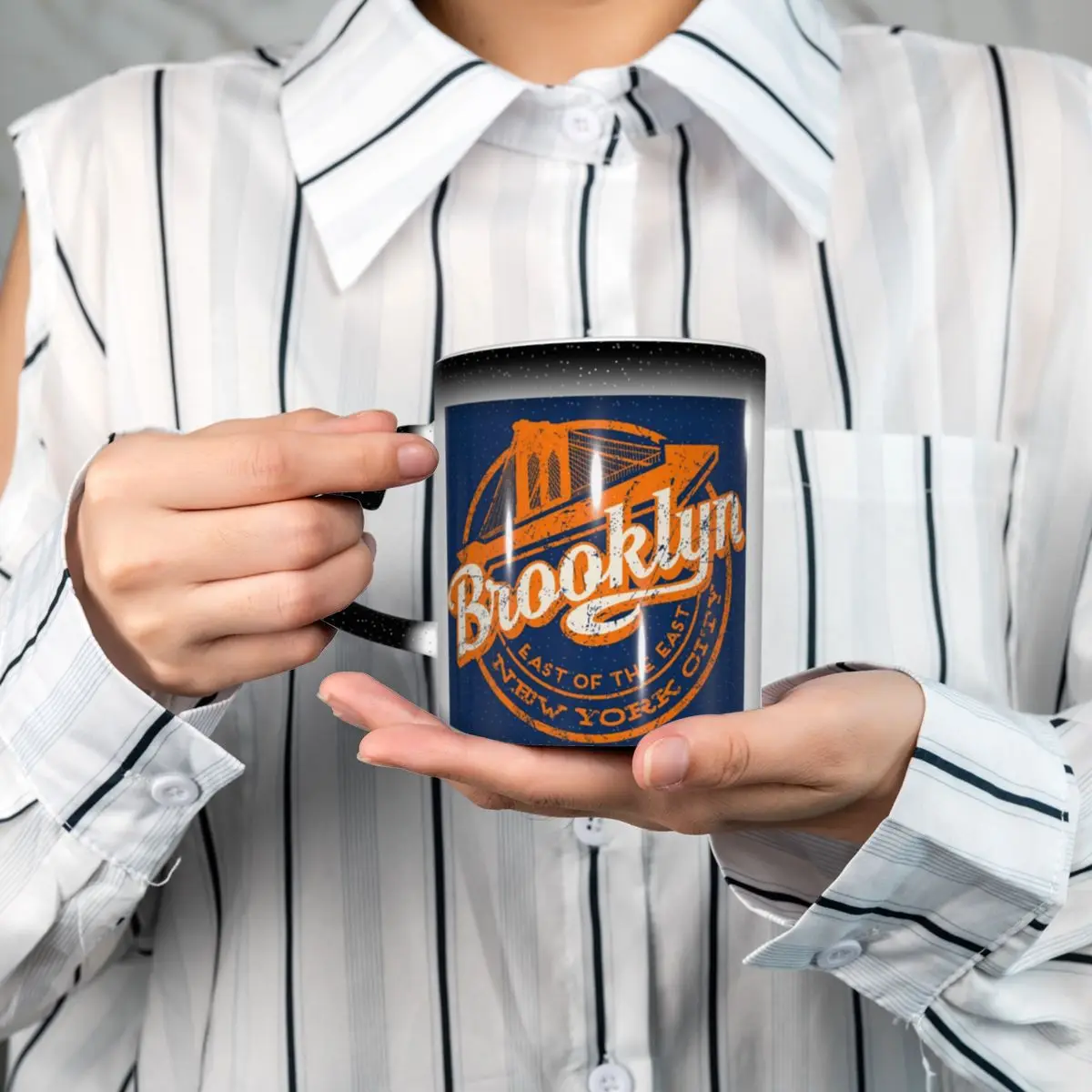 Brooklyn New York Mug Funny Ceramic Coffee Cups Tea Mugs Milk Cup Drinkware Gift for Friends