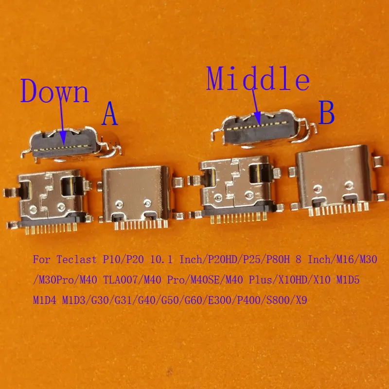 10-100Pcs Charging USB Charger Dock Connector Plug For Teclast X10 HD P20 P80H P10 P25 M16 M30 X9 M40 Pro SE G50 G60 E300 P400