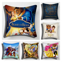 Beauty and the Beast Decorative Pillows for Sofa Cover for Pillow Decoration Living Room Home Decor Short Plush Cushion Covers