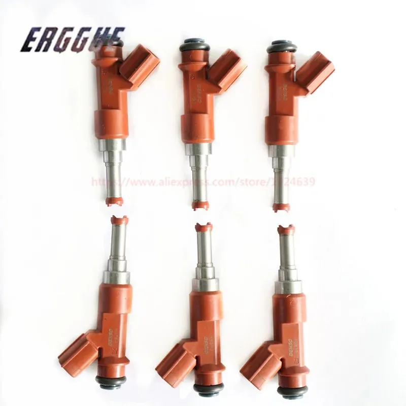 6PCS 23250-0P040 Fuel Injector 23209-31050 For Camry 2007-2011 6 Cyl 3.5L 2Grfe For GSU45 RAV4 2006-2012 6 Cyl 3.5L 2Grfe