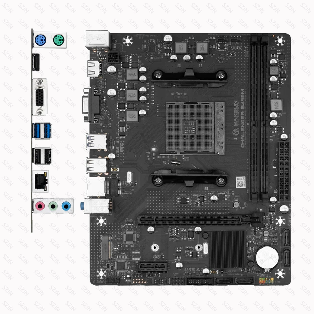 مجموعة اللوحة الأم Maxsun B450 R5 5600 DDR4 32GB 3200MHz مجموعة الألعاب تدعم 2 M2 NVME SATA 3.0 AMD R5 Combo