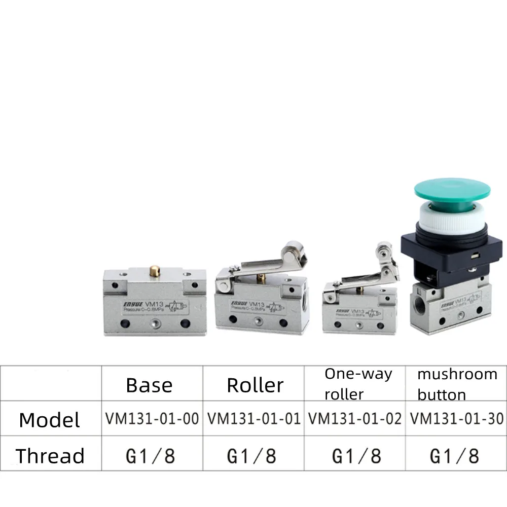 Pneumatic 3 Way Roller Mechanical Valve VM131-01-00 VM131-01-01 VM131-01-02 VM130-01-30 VM130-01-32 VM130-01-34 VM130-01-33