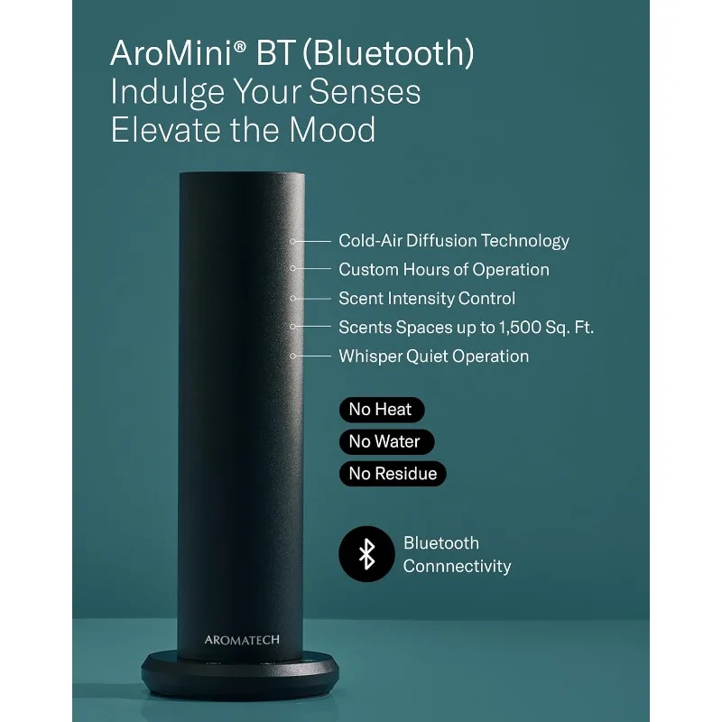 Upgraded: AromaTech AroMini BT Scent Diffuser w/Bluetooth – Cold-Air Diffusion Scent Machine for Home, Office, Hotel