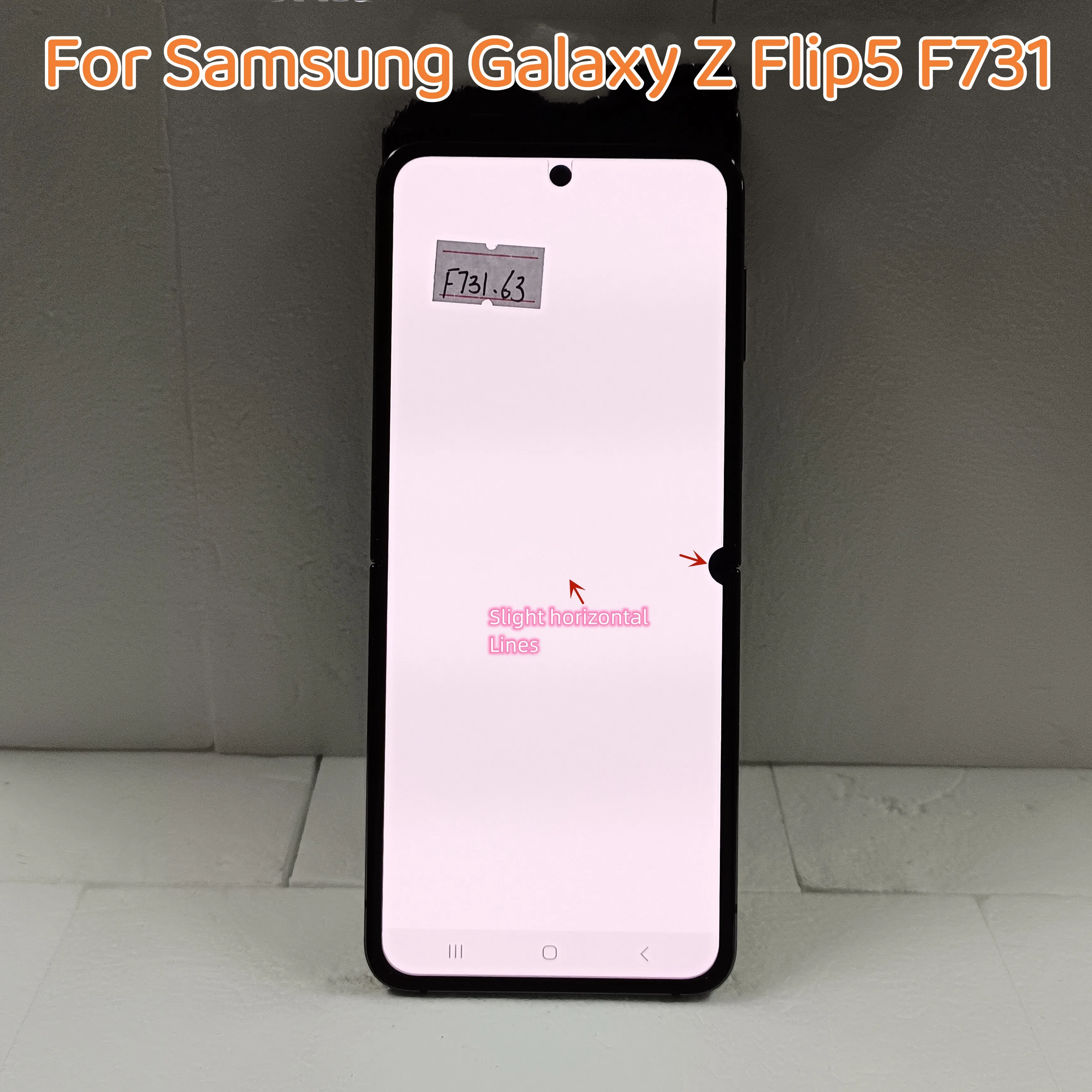 With Frame AMOLED For Samsung Flip 5 F731 display For Samsung Z Flip5 5G F731U F731B LCD Display Touch Screen Digitizer Assembly