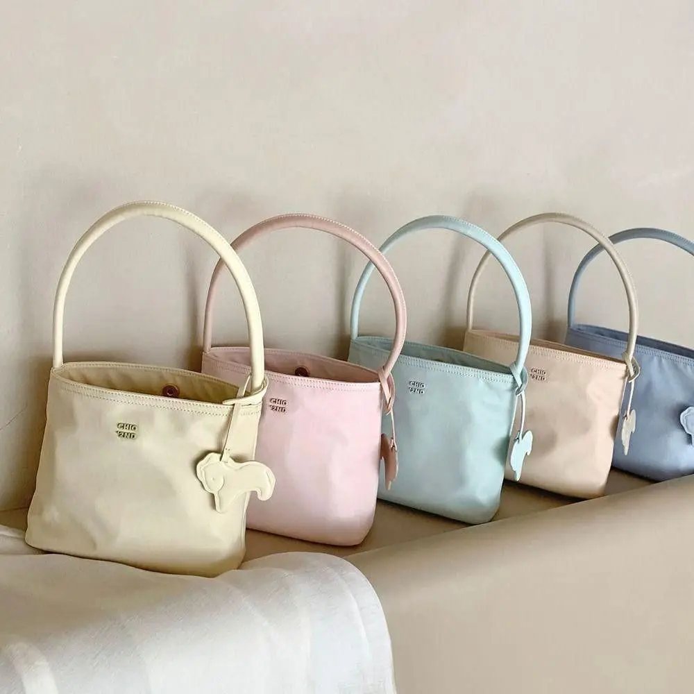 

Simple Large Capacity Tote Bag Pure Color Letter Underarm Bag Korean Style Shoulder Bag