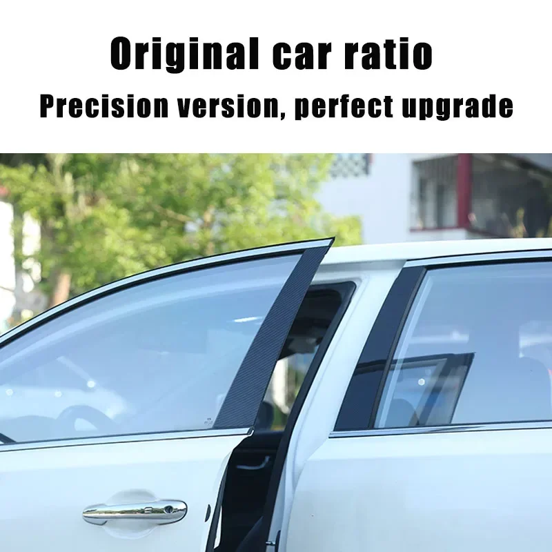 

For Ford Ecosport 2013-2021 Trim Black Carbon Fiber PC Material Sticker Mirror Effect Door Window Column B C Pillars Post Cover