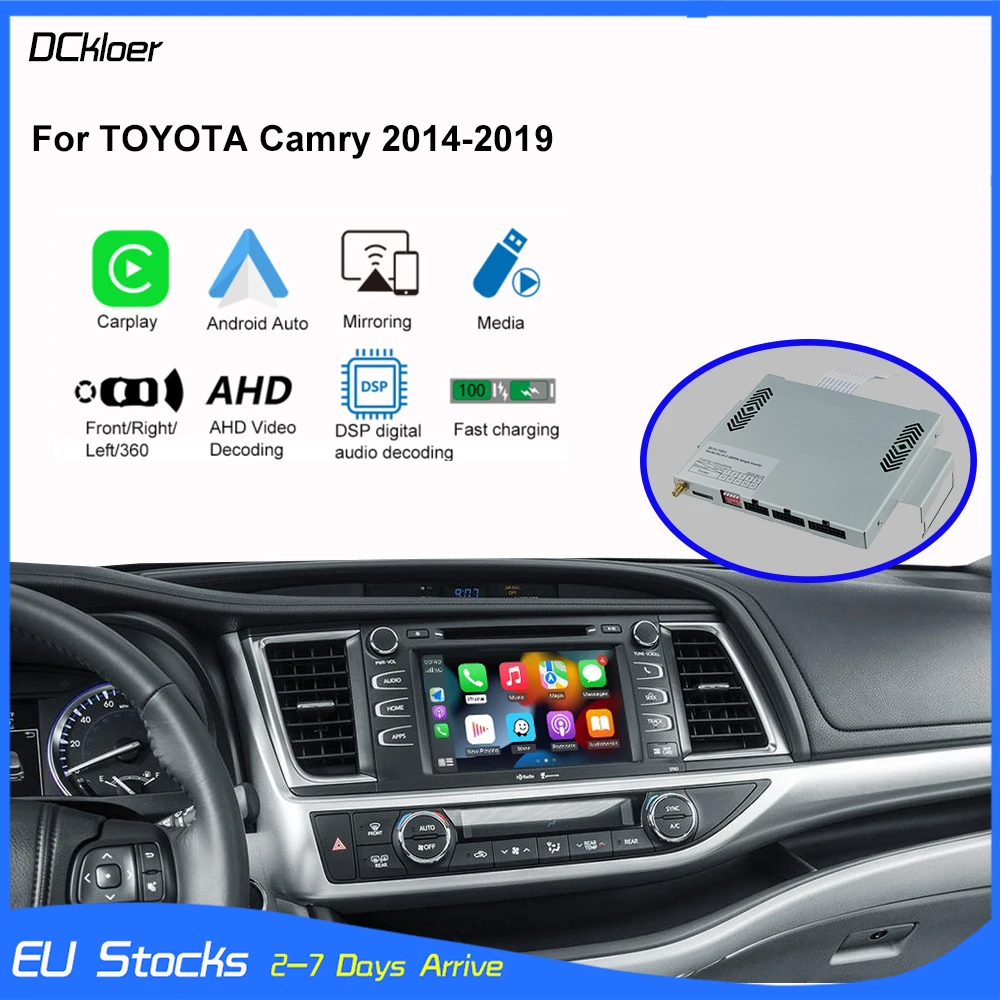 Wireless Apple Radio Carplay For Toyota Camry 2014-2018 Android Auto Mirror Link AirPlay Car Play Functions