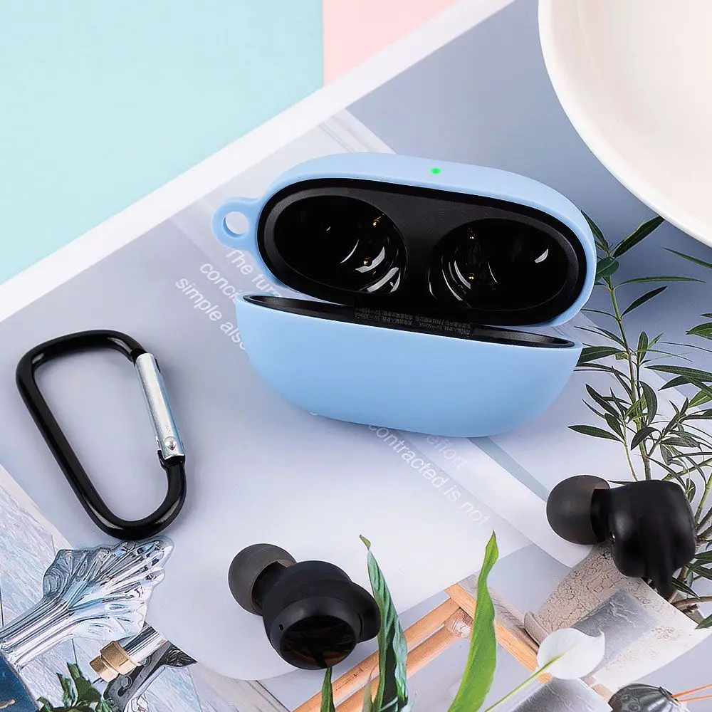 Candy Color Anti Lost Accessories Liquid Silicone Cover Soft Shell Bluetooth Earphone Protective Case For Redmi Buds 3 Lite