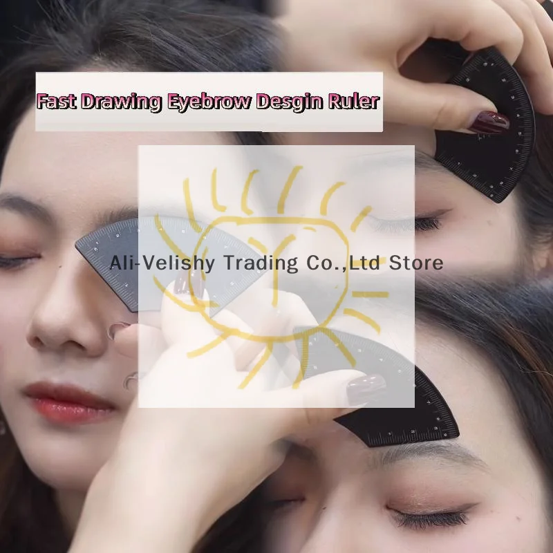 

Fast Drawing Eyebrow Design Ruler Microblading Mapping Tool Shaping Permanent Makeup Drawing Guide Ruler Tattoo Supplies Reuse