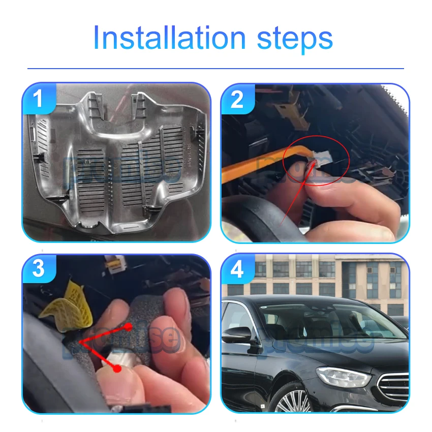 For Mercedes Benz E Class W213 S213 C238 Facelift 2020~2023 4K Dash Cam Front Rear Camera DVR Plug and Play Recorder Record view 3