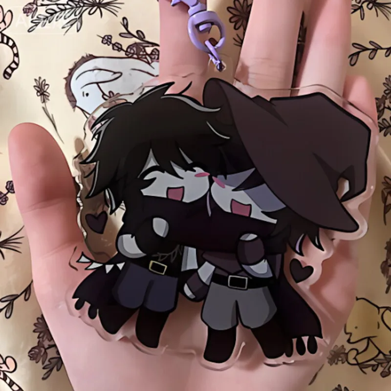 Forsaken Azuretime سلاسل المفاتيح لطيف لعبة الرسوم المتحركة قلادة شخصية