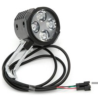 12-80V Electric Mountain Bicycle Headlight EBike Front Light Spotlight With Horn Super Bright Lighting External Light