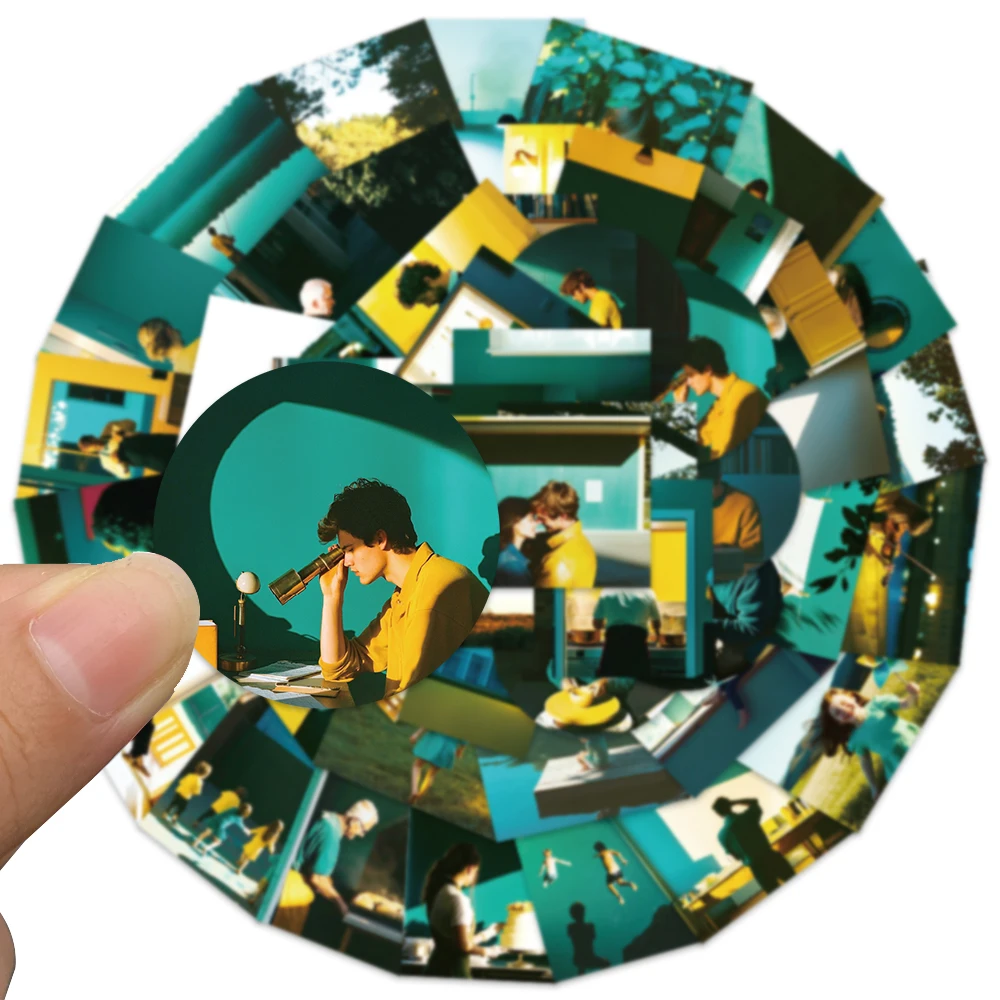 50 قطعة من ملصقات الصور الوثائقية للوقت الرئيسي للهاتف المحمول والكمبيوتر المحمول والثلاجة والجيتار وبطاقة الصور وملصقات ذكريات ممتعة #3