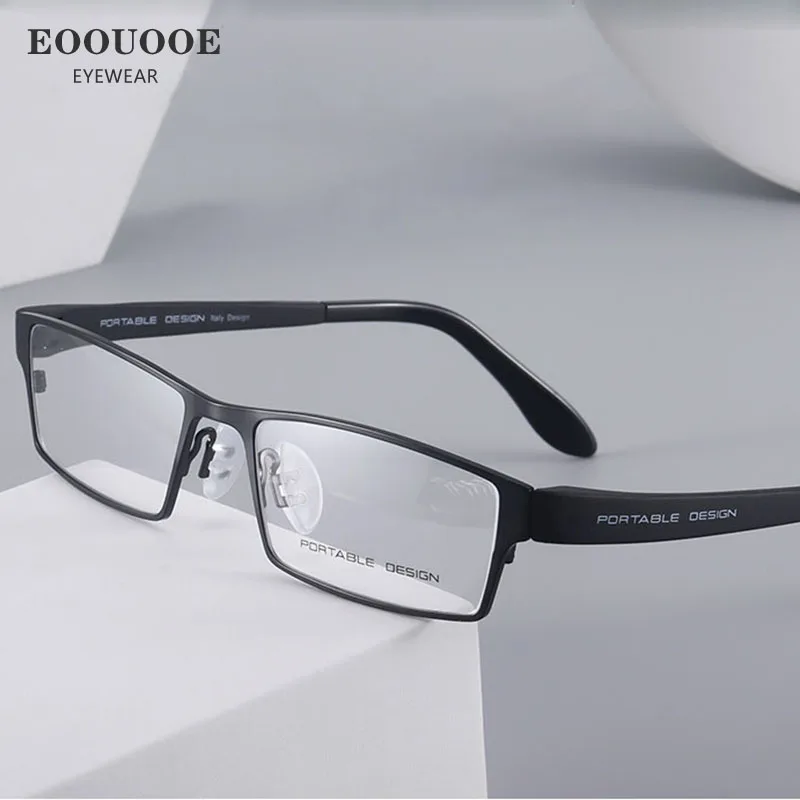 Business Style Men Metal Glasses Frame Eyewear Myopia Hyperopia Reading Optical Prescription Recipe Lenses Oculos Eye Glasses