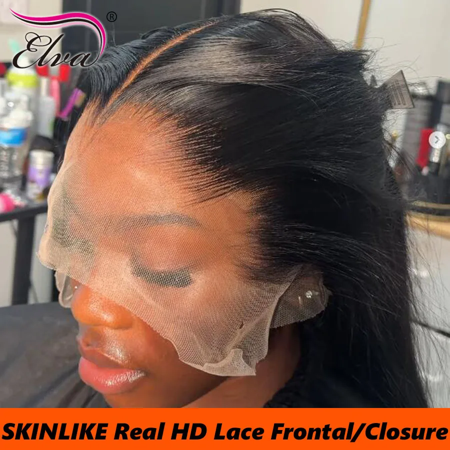 Straight 13x6 Invisible HD Lace Full Frontal Human Hair Melt Skins Pre Plucked 13x4 Real HD Lace Only Virgin Hair 5x5 HD Lace Closures
