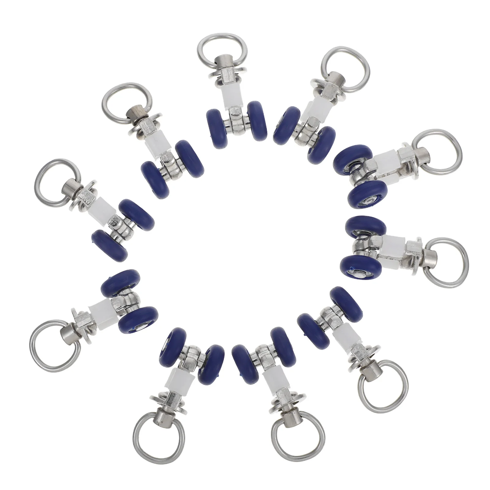 

10Pcs Quiet Curtain Track Rollers Smooth Sliding Wheel Hooks Pulley Runners for Ceiling Wall Mount Drapery Rail Track Hardware