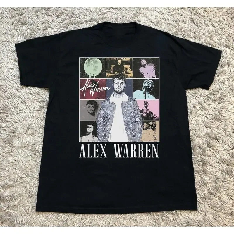 HOT Alex ÄØWarren Schwarzes Baumwoll-T-Shirt in allen Größen S bis 5XL für Fans HRB325