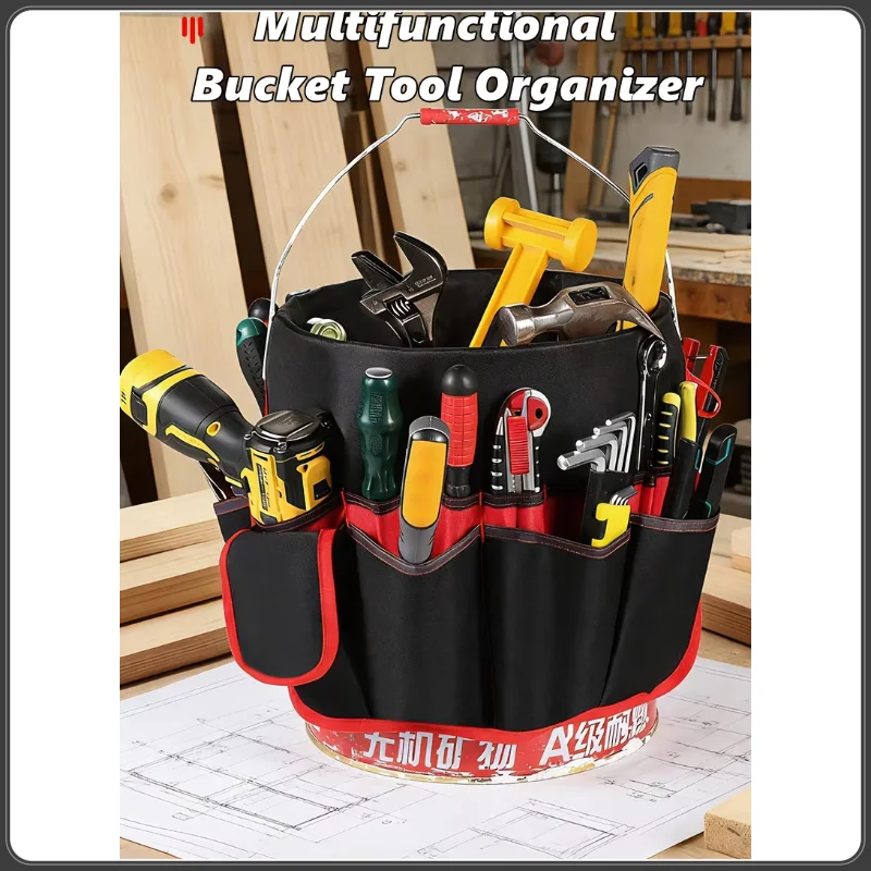 Bucket Organizer Pouch Storage Bag Multi Pocket Gardening Tool Bag Garden Tool Pouch Hand Tool Bag Planting Props Basket