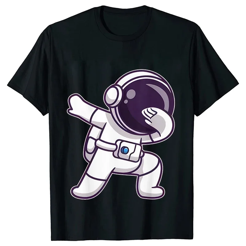 Cartoon Astronaut Women T-Shirt Short Sleeve O-Neck Creative T Shirts Fashion Breathable Top Casual Sport Tee Harajuku T Shirt