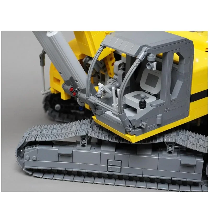 MOC-220623 New Classic Yellow Excavator Building Block Model 1920 Parts Creative Toy for Boys Children Birthday Christmas Gift