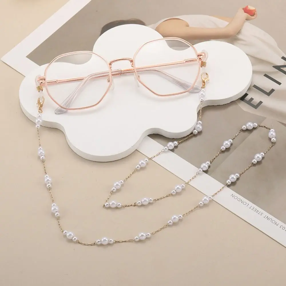 Jewelry Vintage Beads Glasses Chain Elegant Lanyard Crystal Glasses Chain Copper Bohemian Mask Chain Eyewear Accessories