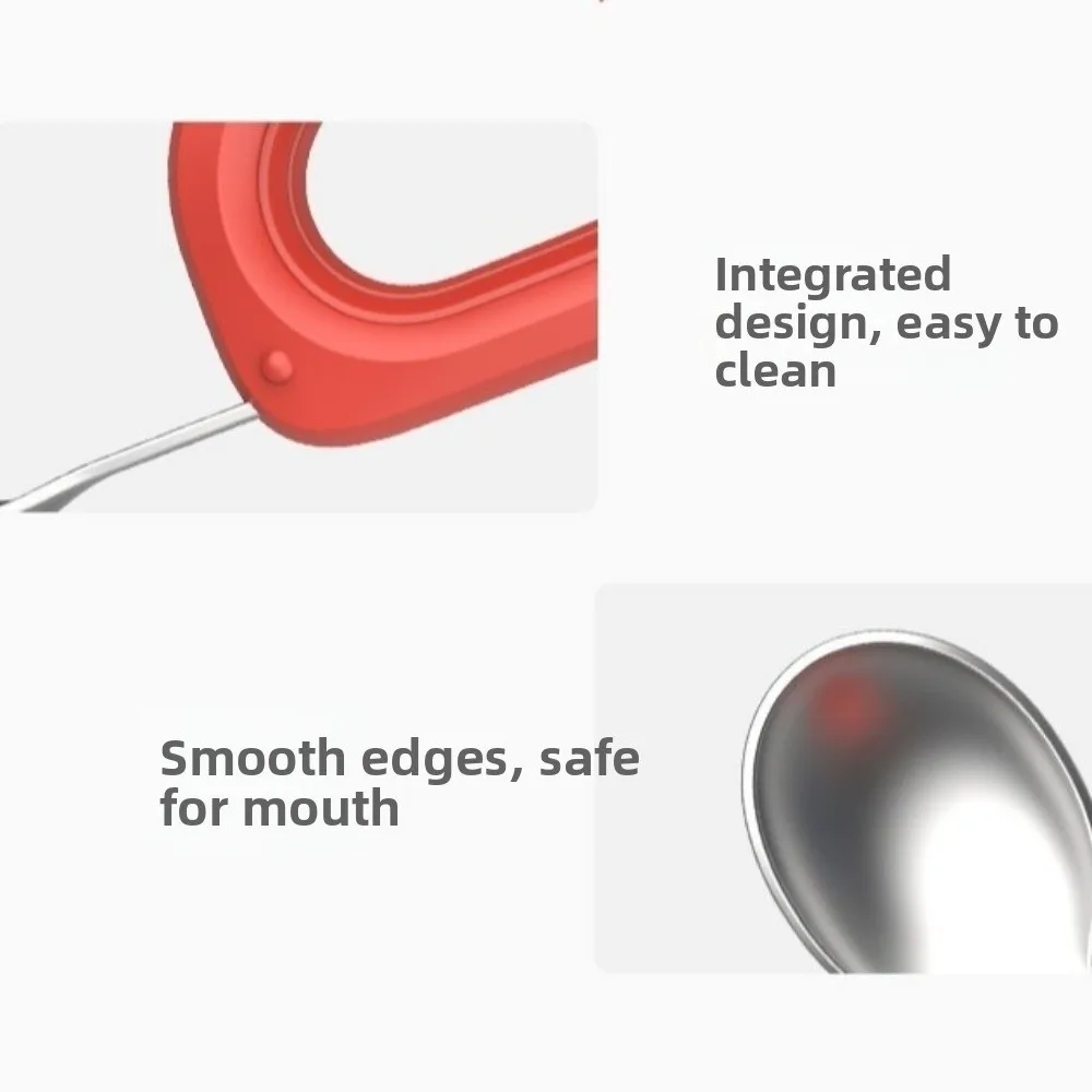 

Silicone Handle Baby Silicone Spoon Set Anti-Choke Design BPA Free Children's Tableware Set Easy Grip Anti-slip