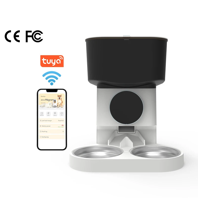 

Smart Durable Stainless Steel Automatic Pet Feeder HD WiFi Camera APP Control Waterproof Wide Angle View Two Way Audio Night