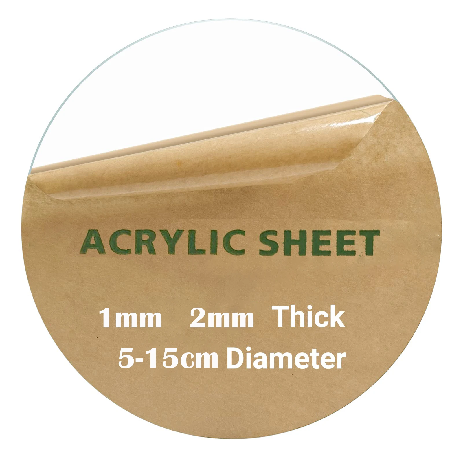 Clear Circle Acrylic Round Acrylic Blanks Acrylic Discs Round Acrylic Panel for Picture Frame Painting Monument DIY Crafts