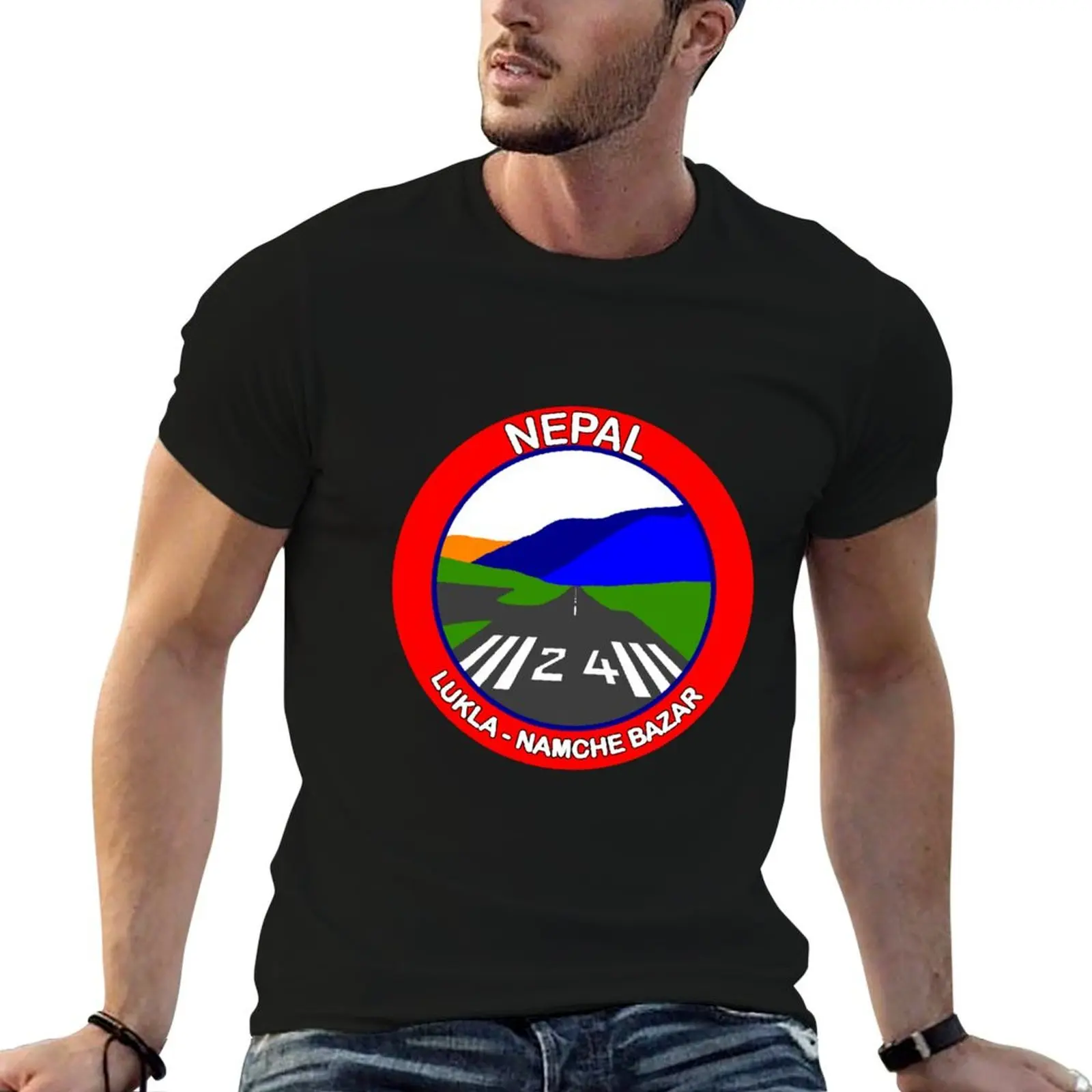 Camiseta Lukla Namche Bazar Nepal, camisetas con estampados, camisetas para hombre, camiseta gráfica divertida para hombre, camiseta de algodón
