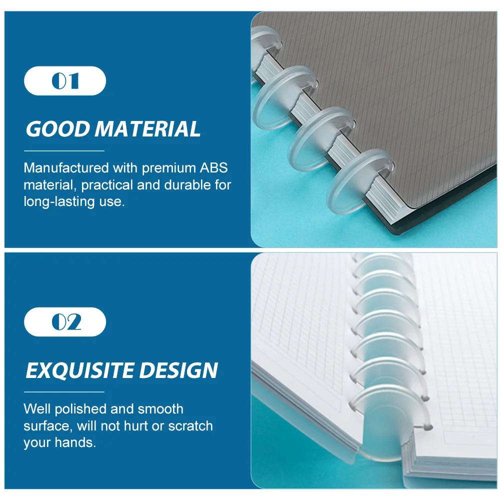 20 Stück runde Pilz-Loch-Binder, Mini-Notizbuch, Büroklammer, Abs-Ringe, lose Blätterbindung