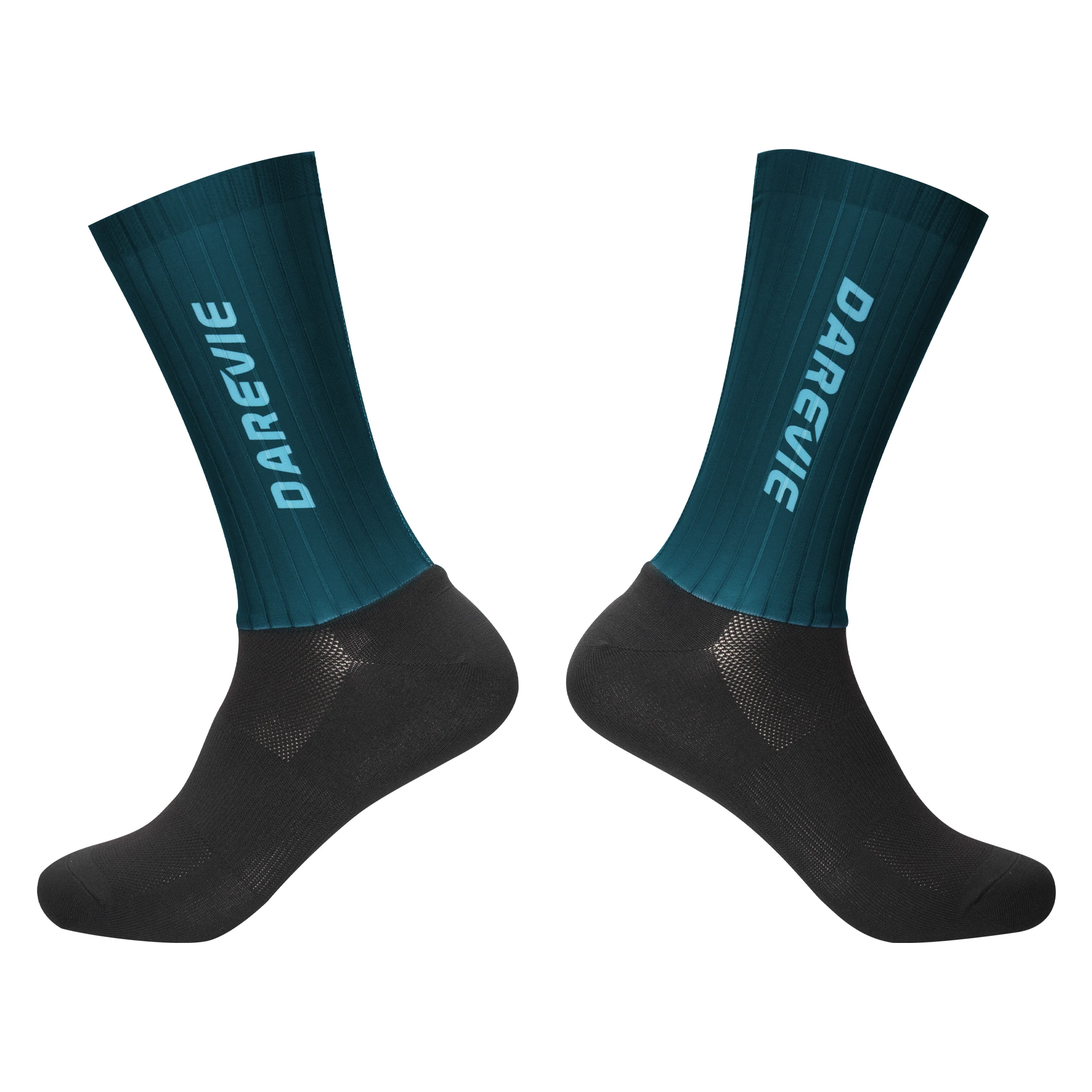 DAREVIE Fahrradsocken Aero High Speed Radsocke Pro Sportsocken für Männer Anti-Rutsch-atmungsaktive Sportsocken Feuchtigkeitskontrolle