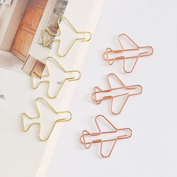 20 pezzi graffetta per aereo carino oro rosa clip per aeroplani segnalibri foto Memo porta biglietti decorazione per materiale scolastico per ufficio