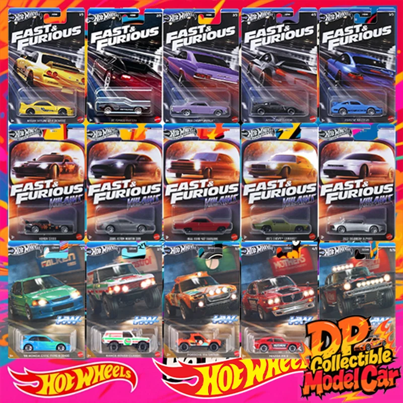 

Mattel 1:64 Scale Hot Wheels Silver Series Villains Fast & Furious Speed Graphics Die-Cast Cars Toy