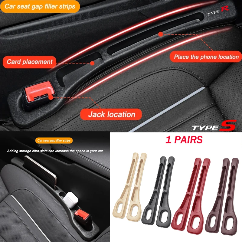 Car Seat Crevice Filling Storage Leak-proof Sealing Strip Interior For Honda Type R Type S Civic FK8 FK2 FN2 EP3 Car Accessories