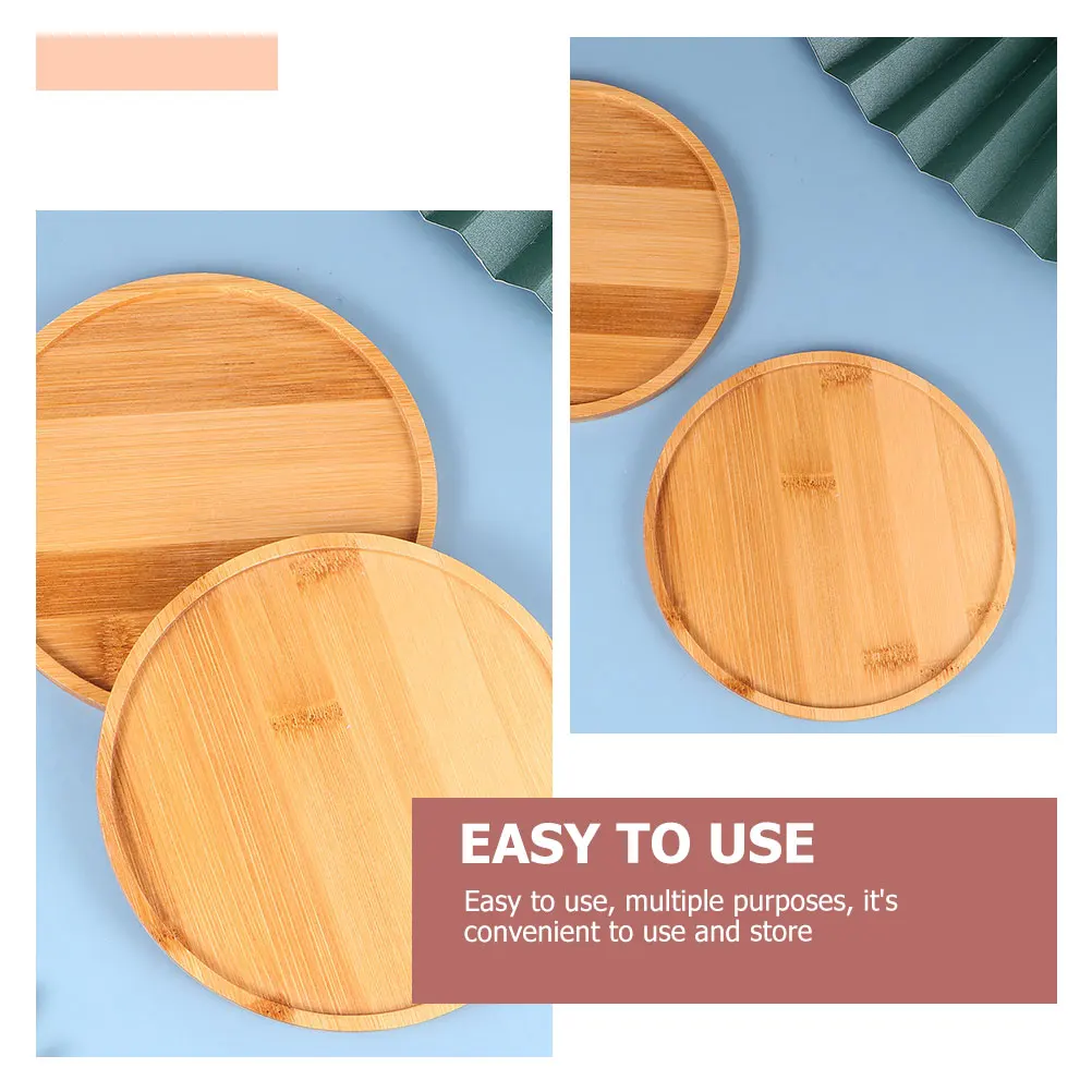 

4 шт. бамбуковый поднос, горшок для растений, капельный поднос для сочных бонсай, уличный цветок, круглая дренажная тарелка, садовое водонепроницаемое хранилище